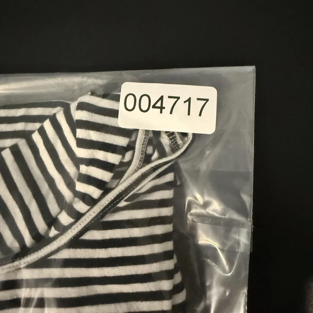 Old Navy Dress Girls 10-12 Black White Stripe Skater Scoop Neck Jersey Casual